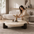 Germain Travertine Table Basse