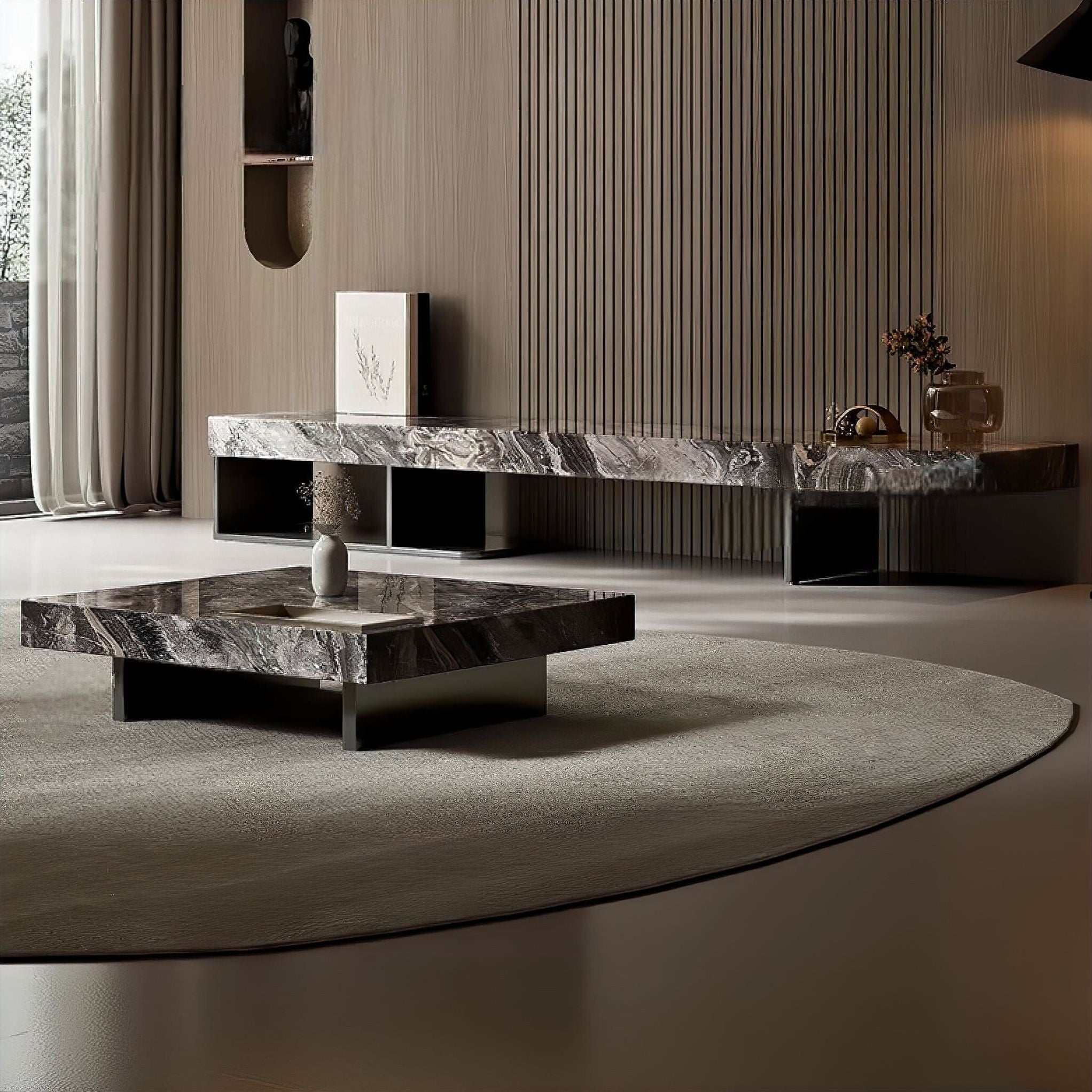 Lavina Marbre Meuble TV