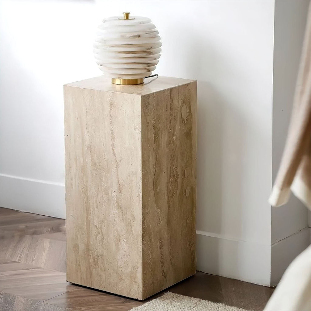 Martine Travertine Table d'Appoint
