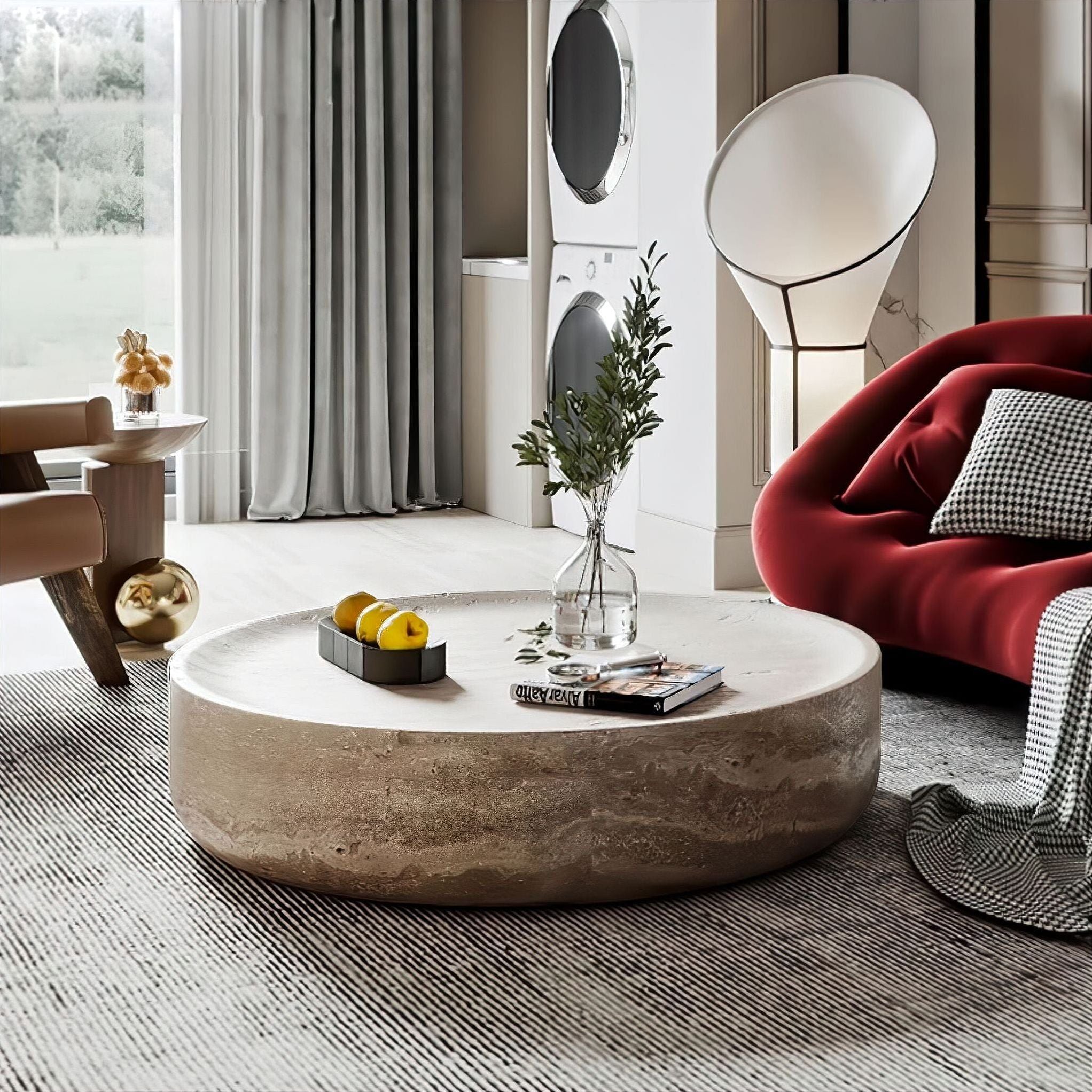 Zariah Travertine Table Basse